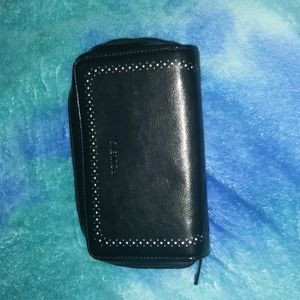 ⚪Black Leather clutch wallet
